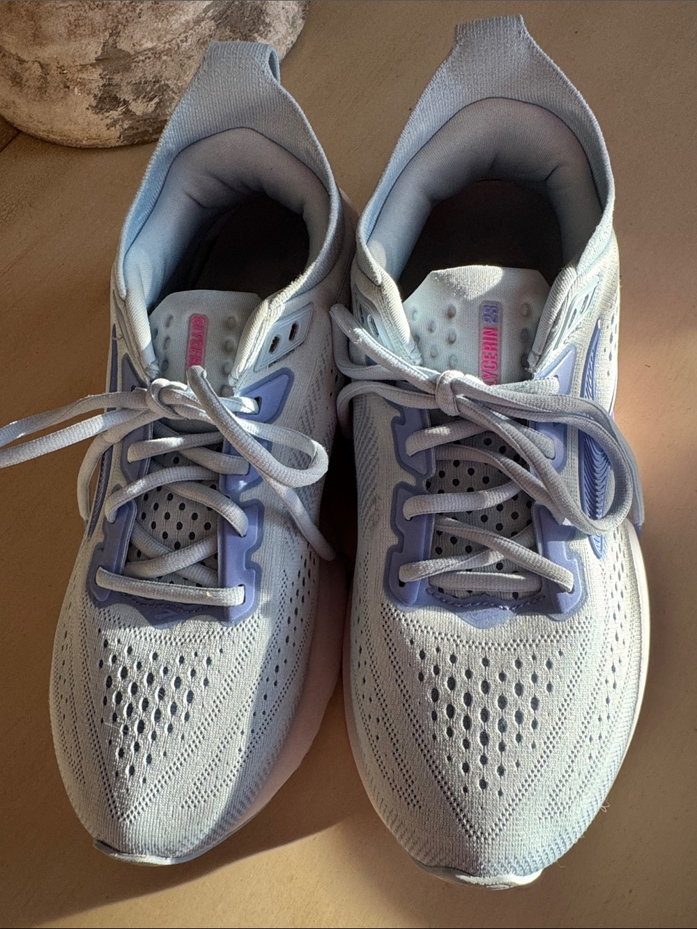 Brooks Women's Pale Blue Running Shoes with Lilac Details - Picture 3 of 10